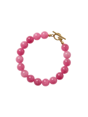 Håndlavet Armbånd med Pink Perler – Mailund Smykker