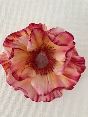 Vægkunst: Duftblomst Fiona med rosenkvarts